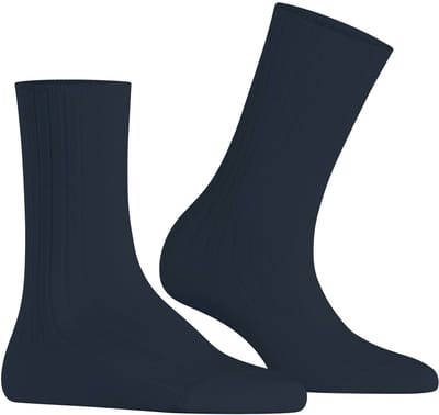 FALKE Family Rib duurzaam huidvriendelijk katoen sokken dames blauw - maat 35-38