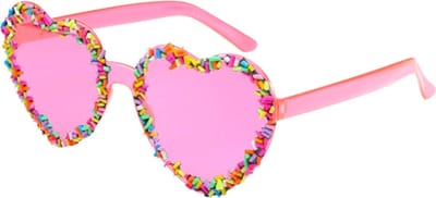 Carnaval Sprinkle Confetti Bril - Hart Roze | Kunststof / Plastic | Fashion Favorite