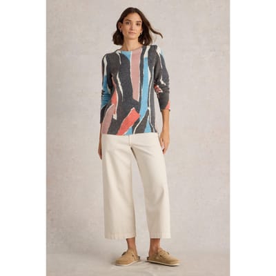White Stuff Jodie Jumper Blue Print Maat: 10 | Sweaters Outlet | Dames | Blauw