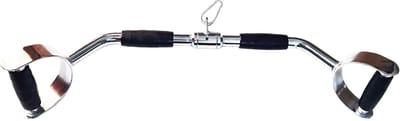 Druk omlaag Bar met Rubber Handgrepen en Draaiende Hanger - 28 inch V-vormige Staven voor Pulldown Oefeningen