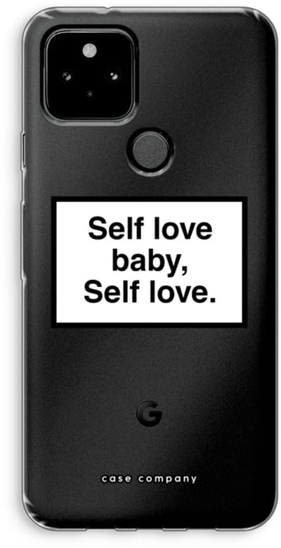Case Company® - Hoesje geschikt voor Google Pixel 5 hoesje - Self love - Soft Cover Telefoonhoesje - Bescherming aan alle Kanten en Schermrand