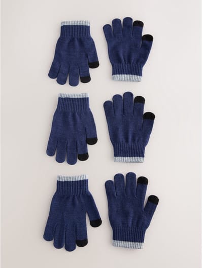 Next - Jongens - 3 Paar magische handschoenen - Blauw