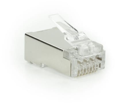 ACT TD168P CAT6A Pass-Through Shielded Modulaire RJ45 Connector - 25 stuks