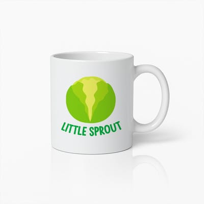 330ml Little Sprout Mok – Leuke Groene Planten-Inspiratie voor Natuurliefhebbers