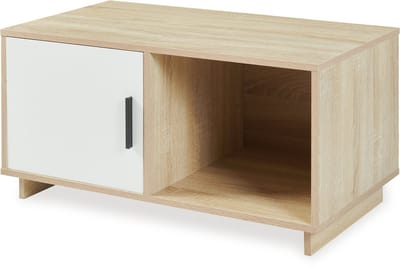 Salontafel Kenta 80x45x40 cm sonoma eiken en wit [en.casa]