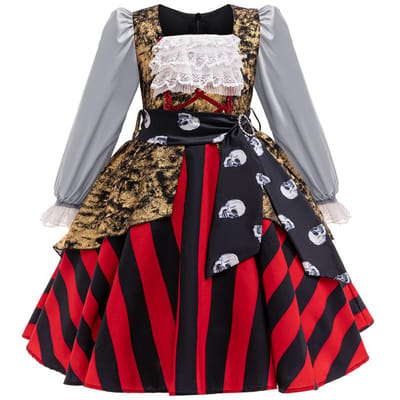 3-delig nieuw cosplay podiumoptreden lange mouwen prinsessenjurk Halloweenjurk carnavalsoptreden meisjeskostuum speciale gelegenheid 140 7-8age&ONE PIECE