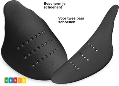 2 paar Schuimrubber Crease Protector | Maat 35-39 | Zwart | Anti-Kreuk, Anti-Crease, Sneaker Shield, Schoen Shield - Heble®
