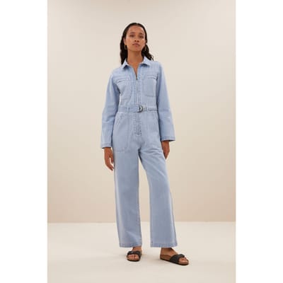 By-Bar Louise Denim Suit Light Denim Maat: XS | Jumpsuits Outlet | Dames | Blauw