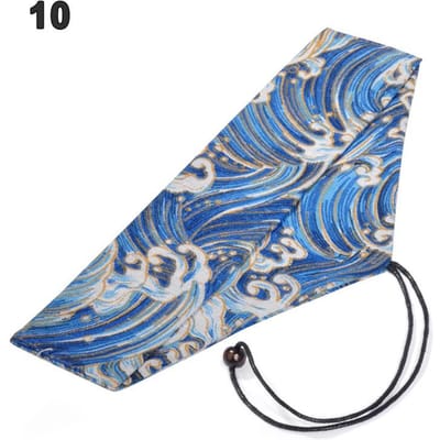 Sac à Couverts Portable Impression Japonaise Réutilisable Paille à Boire Baguette Pochette à Couverts Sac Cordon Coulissant Sac à Couverts Pour Cuillères Fourchettes