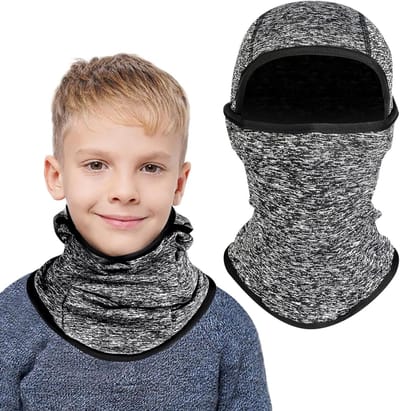 Multifunctionele Winddichte Fleece Balaclava voor Kinderen van 2 tot 8 Jaar, Warm Ski- en Fietsmasker met Nekwarmer voor Jongens en Meisjes in de Winter