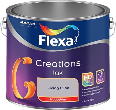 Flexa - Creations Lak Hoogglans - Living Lilac - Mengverf - 2,5 L