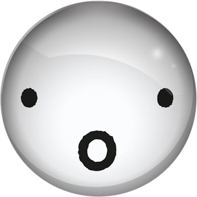 Koelkastmagneet - Glasmagneet Nijntjes Snoet - Rond Wit - Verbaasd - 3cm