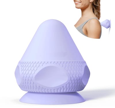 longziming -Triggerpointmassager – Fasciabal – Massagebal – Montage Massagebal met Warmte- en Vibratiemodus – Oplaadbare Zelfmassage voor Nek, Rug & Schouders – Compact & Handsfree- Paars