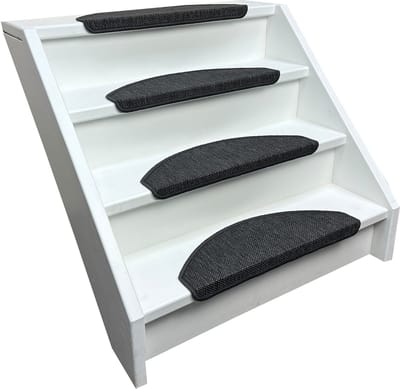 Elite Trapmatten - 13 stuks - Sisal look - donker grijs - 56x17x3,5cm - Trapmatten - halve maantjes