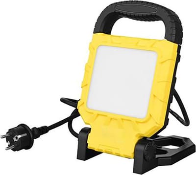 LED Bouwlamp met Stekker + Statief - Propa - 20 Watt - Helder/Koud Wit 6400K - Waterdicht IP54 - Kantelbaar