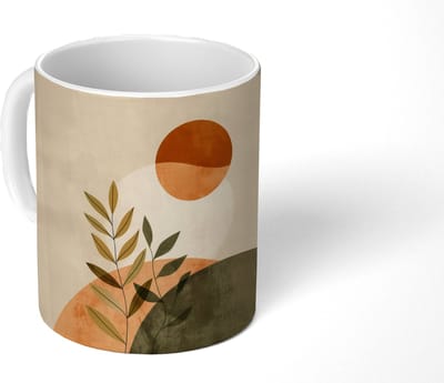 Mok - Koffiemok - Takken - Vormen - Abstract - Mokken - 350 ML - Beker - Koffiemokken - Theemok
