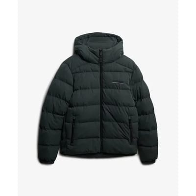Superdry - Microvezel Sport Puffer Jas Met Capuchon - Heren - Gewatteerde jassen