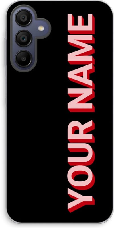 Gepersonaliseerd - Case Company® - Hoesje geschikt voor Samsung Galaxy A15 hoesje - Namecase - Soft Cover Telefoonhoesje - Bescherming aan alle Kanten en Schermrand