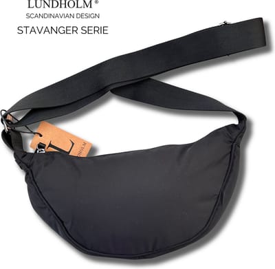 Lundholm heuptasje dames zwart banana bag - crossbody tasje festival tassen dames - cadeau voor vriendin - Fanny pack zwart | Scandinavisch Design - Stavanger serie
