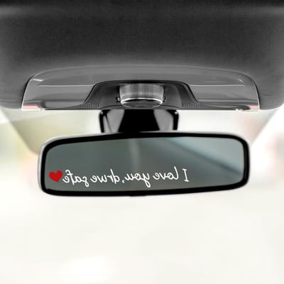 Set van 4 Waterdichte Spiegels Stickers met Hartpatroon, Elegante Interieur Accessoires voor Auto, Perfect voor Mannen en Vrouwen
