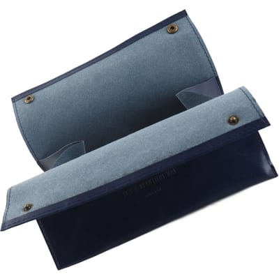 Originele tissuebox van PU-leer, bureau-organizer voor tissues in de slaapkamer of woonkamer. Blue gray