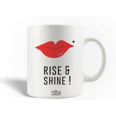 Mug en Céramique Citation Rise and Shine Lever et briller
