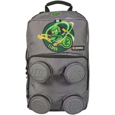 LEGO Ninjago Petersen School Backpack, voor een jongen, Grijs, Rugzak, maat: One size