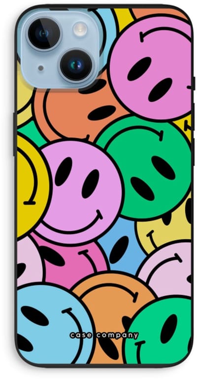 Case Company® - Hoesje geschikt voor iPhone 14 hoesje - Smiley N°1 - Biologisch Afbreekbaar Telefoonhoesje - Bescherming alle Kanten en Schermrand