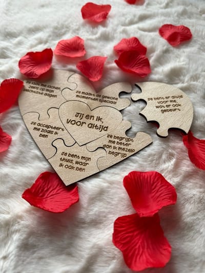 Valentijn puzzel - Puzzel - Puzzels - Ik hou van jou cadeautje - Valentijn decoratie - Valentijn cadeautje voor hem - Valentijn cadeautje voor haar - Valentijnsdag cadeau - Valentijn versiering