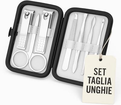 Manicureset Roestvrij Staal - Nagelverzorging Set - Persoonlijke Verzorging - Complete Set Inclusief Koffer - Compact Formaat - Zwart