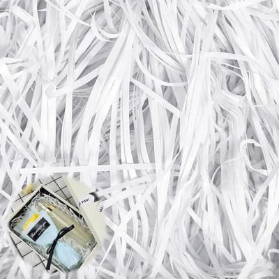 Hoogwaardige gescheurde papier voor cadeauverpakking - 300g, ideaal voor kerst, bruiloften, verjaardagen en Valentijnsdag (Wit)