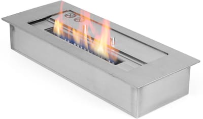 Bio ethanol brander 40 cm RVS 2,5L dubbelwandig inbouw haard XXL