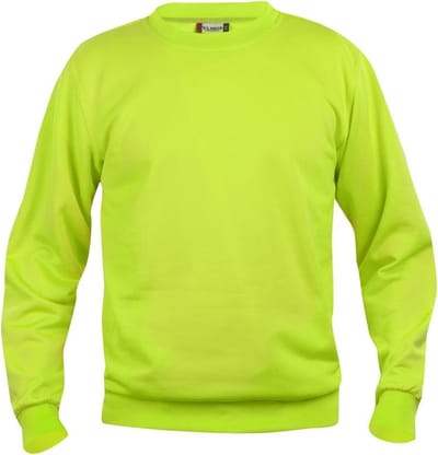 Basic roundneck signaalgroen xs