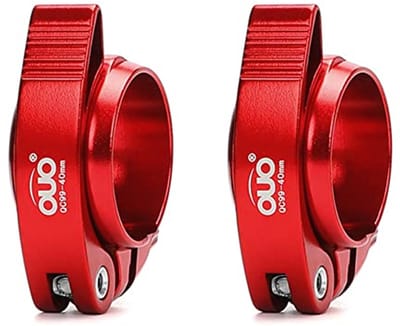 Aluminium Fietszadelpenklem voor 40/41 mm - Snelsluiting Zadelpenhalsband voor Vouwfiets, MTB en Racefiets