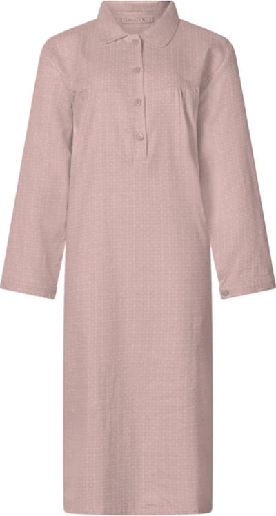 Lunatex dames nachthemd flanel - maat L - Glass - roze