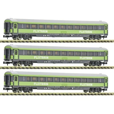 Fleischmann 6260086 N 3-delig Set 2: Personenrijtuig, FlixTrain