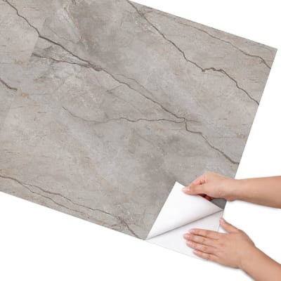 Coloray Meubel Wrap Folie - Grijs Meubelfolie - 75x150 cm - Meubel Wrap Folie Marmeren elegantie - Plakfolie Meubels - Minimalist Meubelfolie - Decoratiefolie Zelfklevend - Slaapkamer decoratie - Texturen