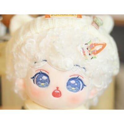Gevuld 20cm Blauwe Bes Bubbles Cosplay Cartoon Pluche Pop Met Skelet Pop Kleding Verwisselen Speelgoed Voor Kinderen Verjaardagscadeaus With skeleton