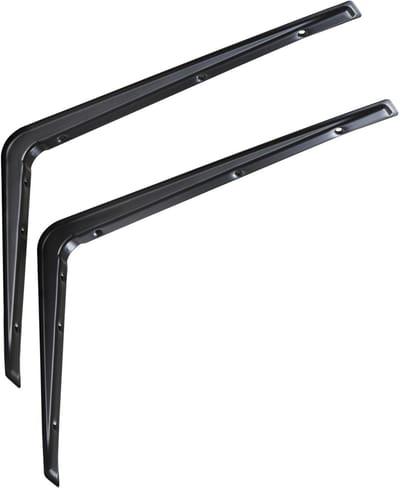 SOTECH 2 stuks Plankdrager RK15 zwart 370 x 271 mm Plankdrager Plankdrager Wandsteunen Plankdrager Beugels Plankdrager