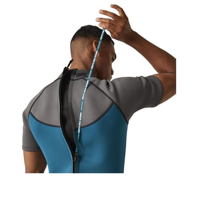 Regatta Heren kort wetsuit (Zwart/Donkergrijs/Wit)