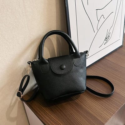 Nieuwe Zomer Lamsleren Tas Mini Knödel Tas Modieuze Handtas Crossbody Tas Schoudertas Mobiele Telefoon Tas black