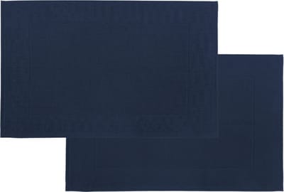 Tiseco Home Studio - Badmat DELUX - SET/2 - 100% katoen - 750 g/m² - superzacht en zeer absorberend - Rechthoek - 50x80 cm - Donkerblauw
