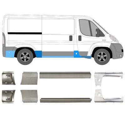 Reparatie dorpel voor Fiat Ducato 2006-2025 / Links + Rechts / Set