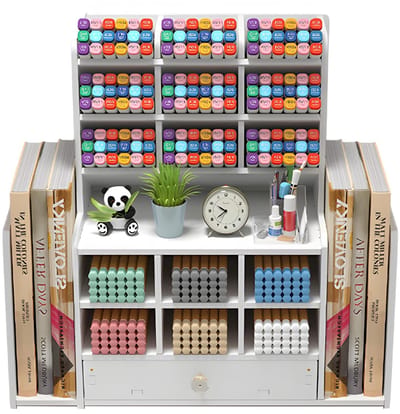 Dailygoody - Bureau-organizer - Pennenhouder - Multifunctionele organizer voor thuis en op kantoor - Wit - Geschikt voor schrijfwaren en pennenopslag .