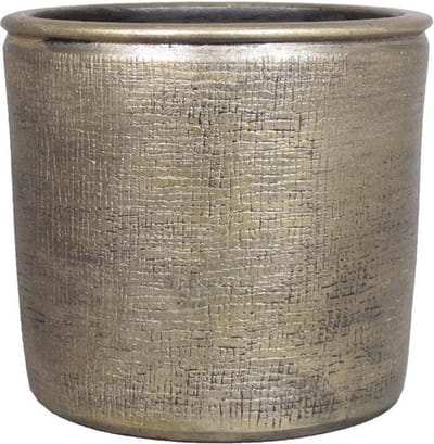 Floran Bloempot - industrieel - goud - keramiek met coating - 12 cm - plantenpotten