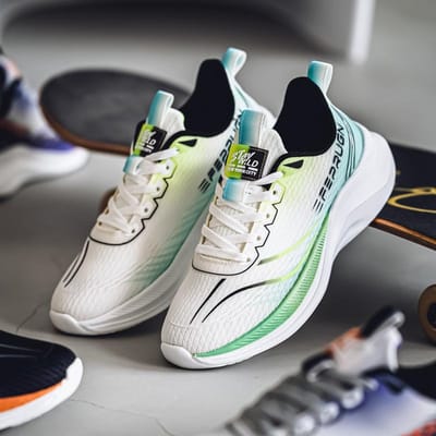 Hardloopschoenen Heren Mesh Ademend Plat Outdoor Sport Casual Trendy Sneakers Zomer Nieuwe Tennisschoenen voor Heren 40 white