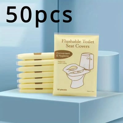 50 stuks wegwerp toiletstoelkussens, niet textiel, wasbaar, draagbaar, geschikt voor reizen en openbare toiletten - RV toiletaccessoires