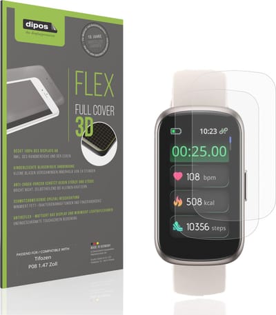 dipos FLEX – 2x Matte Screenprotector geschikt voor Tifozen P08 1.47 Zoll | Volledige Schermbescherming | Case-Friendly