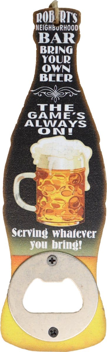 Bieropener - Flesopener - own beer - opener - bier opener - Fles opener - bar decoratie - Decoratie - Kroeg decoratie - Houten bieropener - Opener bier - Cave & Garden