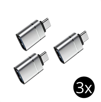 3x USB C naar USB Adapter - USB-C naar USB convertor